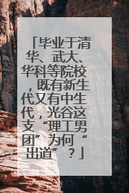 毕业于清华、武大、华科等院校，既有新生代又有中生代，光谷这支“理工男团”为何“出道”？