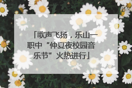 歌声飞扬，乐山一职中“仲夏夜校园音乐节”火热进行