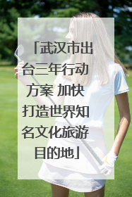 武汉市出台三年行动方案 加快打造世界知名文化旅游目的地