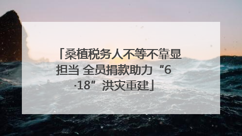 桑植税务人不等不靠显担当 全员捐款助力“6·18”洪灾重建