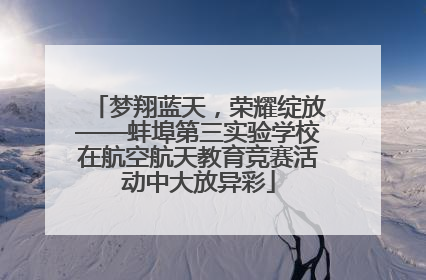 梦翔蓝天，荣耀绽放——蚌埠第三实验学校在航空航天教育竞赛活动中大放异彩