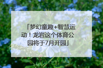 梦幻童趣+智慧运动！龙岩这个体育公园将于7月开园