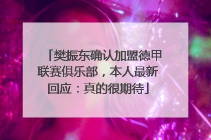 樊振东确认加盟德甲联赛俱乐部，本人最新回应：真的很期待