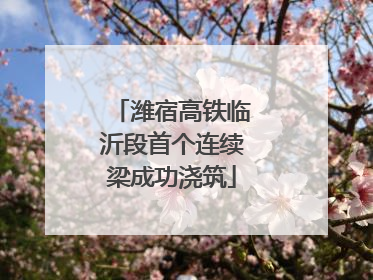潍宿高铁临沂段首个连续梁成功浇筑
