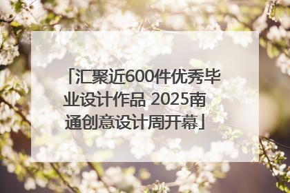 汇聚近600件优秀毕业设计作品 2025南通创意设计周开幕