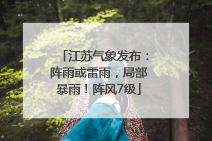 江苏气象发布：阵雨或雷雨，局部暴雨！阵风7级
