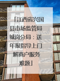 江西省兴国县市场监管局城岗分局：送年报指导上门 解商户服务难题