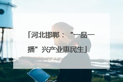 河北邯郸：“一品一播”兴产业惠民生