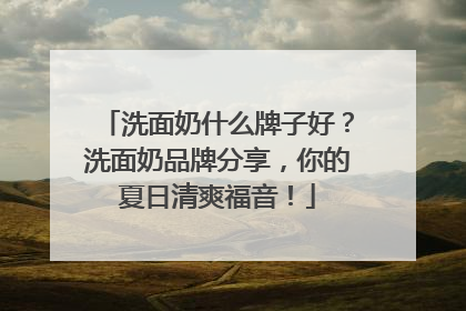 洗面奶什么牌子好？洗面奶品牌分享，你的夏日清爽福音！