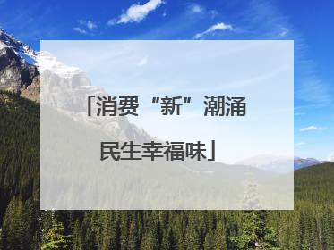 消费“新”潮涌 民生幸福味