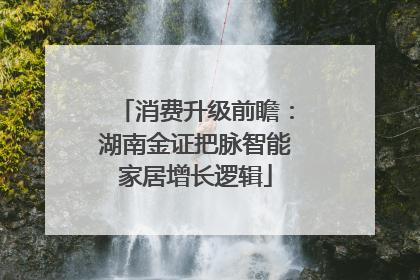 消费升级前瞻：湖南金证把脉智能家居增长逻辑
