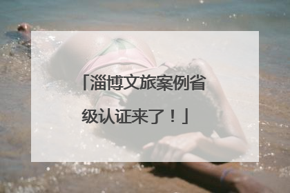淄博文旅案例省级认证来了！