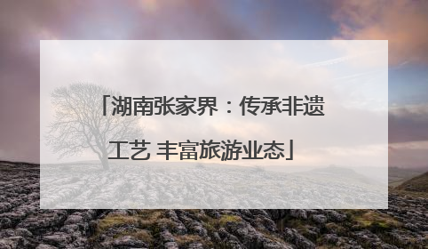 湖南张家界：传承非遗工艺 丰富旅游业态