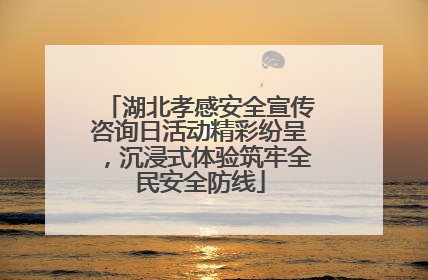 湖北孝感安全宣传咨询日活动精彩纷呈，沉浸式体验筑牢全民安全防线