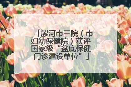漯河市三院（市妇幼保健院）获评国家级“盆底保健门诊建设单位”