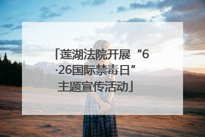 莲湖法院开展“6·26国际禁毒日”主题宣传活动