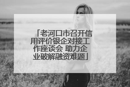 老河口市召开信用评价银企对接工作座谈会 助力企业破解融资难题