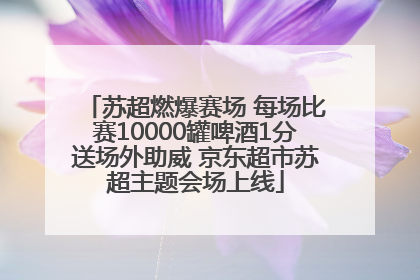 苏超燃爆赛场 每场比赛10000罐啤酒1分送场外助威 京东超市苏超主题会场上线