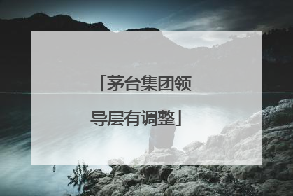 茅台集团领导层有调整