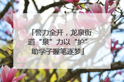 警力全开，龙泉街道“泉”力以“护”助学子握笔逐梦