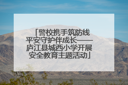 警校携手筑防线 平安守护伴成长——庐江县城西小学开展安全教育主题活动