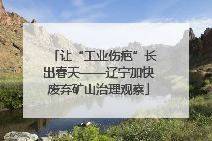 让“工业伤疤”长出春天——辽宁加快废弃矿山治理观察