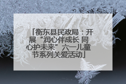 衡东县民政局：开展“润心伴成长 同心护未来”六一儿童节系列关爱活动