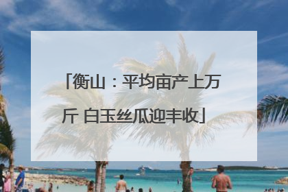 衡山：平均亩产上万斤 白玉丝瓜迎丰收