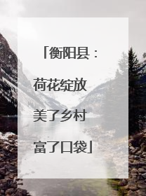 衡阳县：荷花绽放 美了乡村 富了口袋