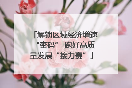 解锁区域经济增速“密码” 跑好高质量发展“接力赛”