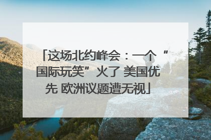 这场北约峰会：一个“国际玩笑”火了 美国优先 欧洲议题遭无视