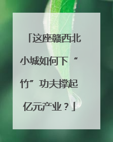 这座赣西北小城如何下“竹”功夫撑起亿元产业？