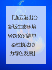 连云港出台新版生态环境轻罚免罚清单 柔性执法助力绿色发展