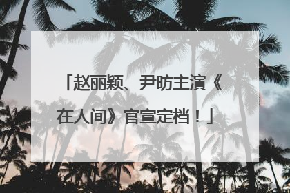 赵丽颖、尹昉主演《在人间》官宣定档！