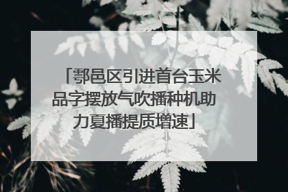 鄠邑区引进首台玉米品字摆放气吹播种机助力夏播提质增速