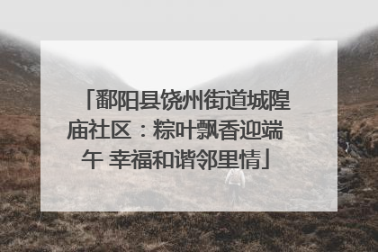 鄱阳县饶州街道城隍庙社区：粽叶飘香迎端午 幸福和谐邻里情
