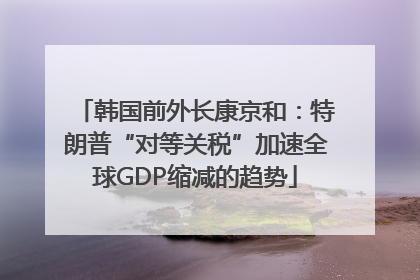 韩国前外长康京和：特朗普“对等关税”加速全球GDP缩减的趋势