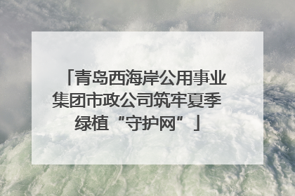 青岛西海岸公用事业集团市政公司筑牢夏季绿植“守护网”