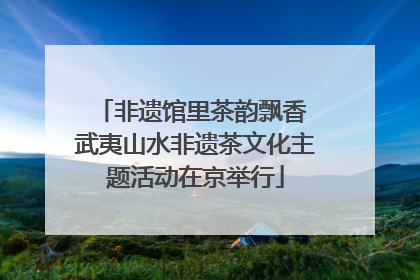 非遗馆里茶韵飘香 武夷山水非遗茶文化主题活动在京举行