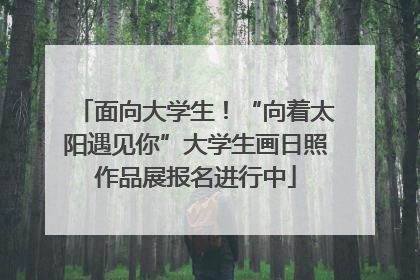 面向大学生！“向着太阳遇见你”大学生画日照作品展报名进行中