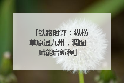 铁路时评：纵横草原通九州，调图赋能启新程