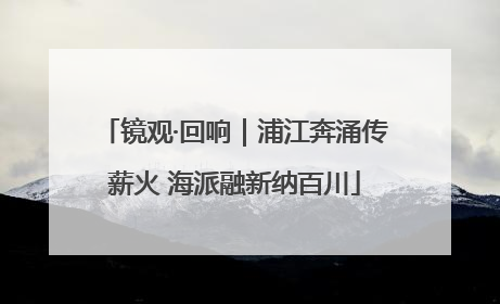 镜观·回响｜浦江奔涌传薪火 海派融新纳百川