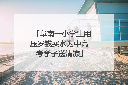 阜南一小学生用压岁钱买水为中高考学子送清凉