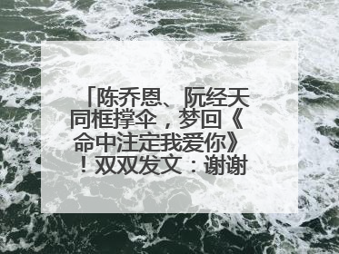 陈乔恩、阮经天同框撑伞，梦回《命中注定我爱你》！双双发文：谢谢我们都没变