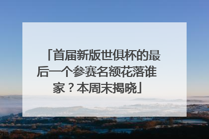 首届新版世俱杯的最后一个参赛名额花落谁家？本周末揭晓