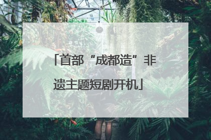 首部“成都造”非遗主题短剧开机