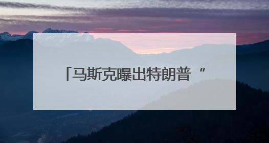 马斯克曝出特朗普“大料”：他的名字在爱泼斯坦档案中！