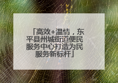 高效+温情，东平县州城街道便民服务中心打造为民服务新标杆