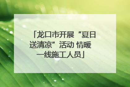 龙口市开展“夏日送清凉”活动 情暖一线施工人员