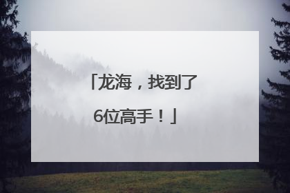龙海，找到了6位高手！